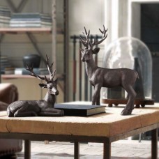 Large Antlers Deer Table Stand Shelf Display Elk Statue Figurines Miniatures   173396525379